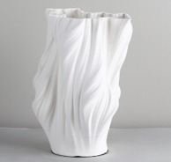 Elegant Waved Ceramic Vase