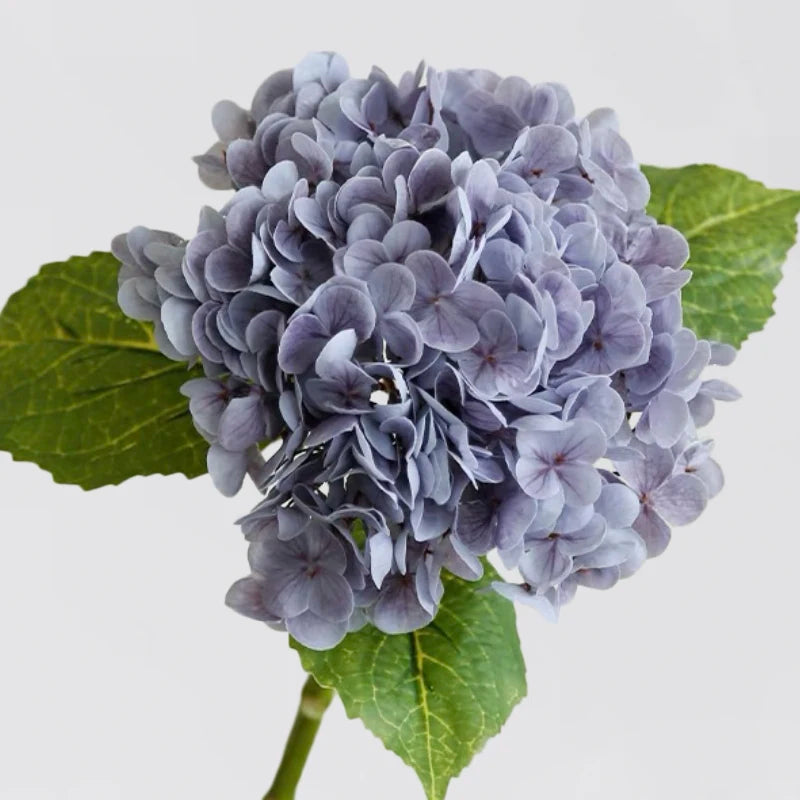 Luxurious Purple Hydrangea Artificial Flowers - Real Touch Faux Blooms